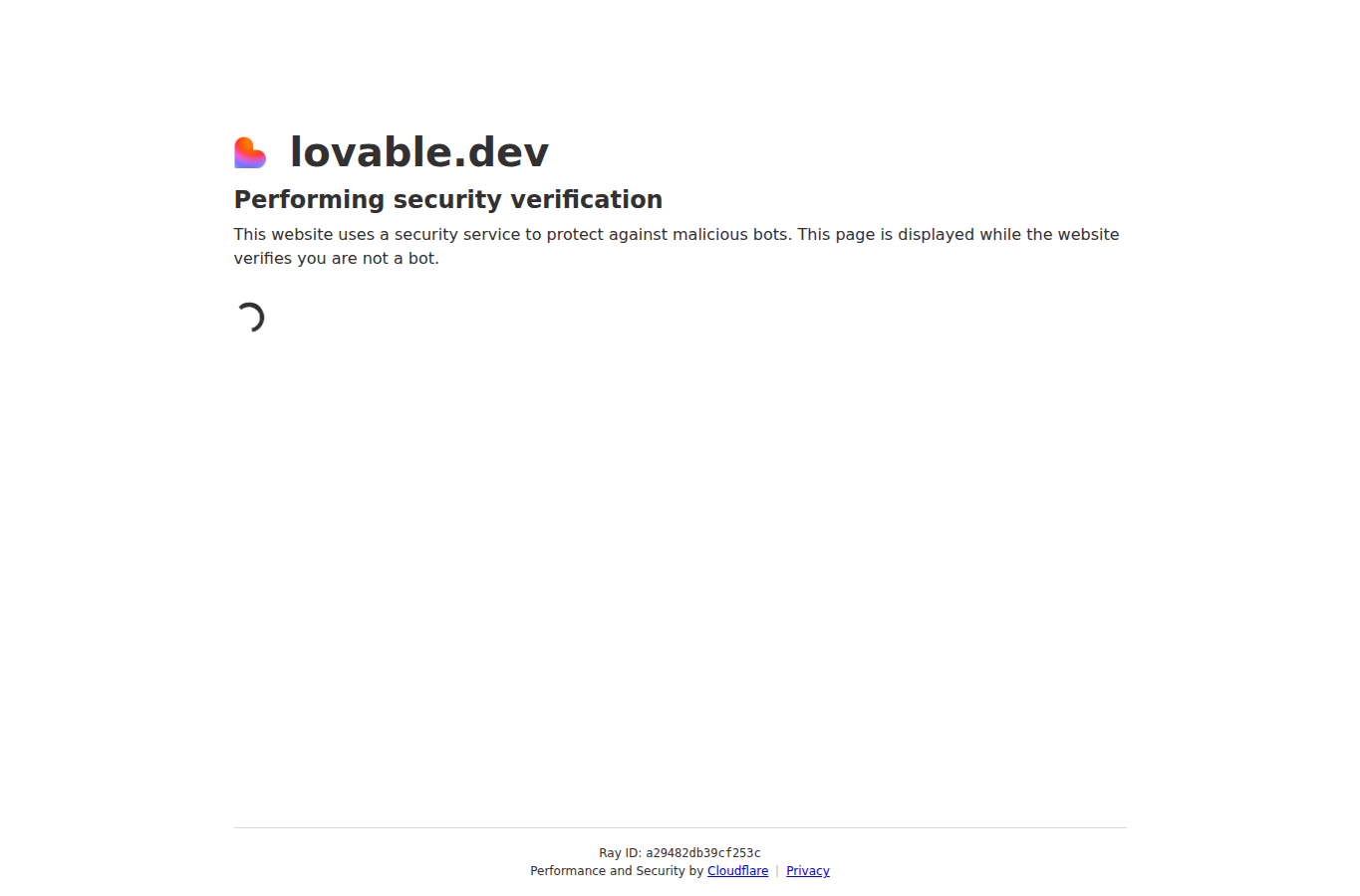 Capture d’écran de la page officielle Lovable AI